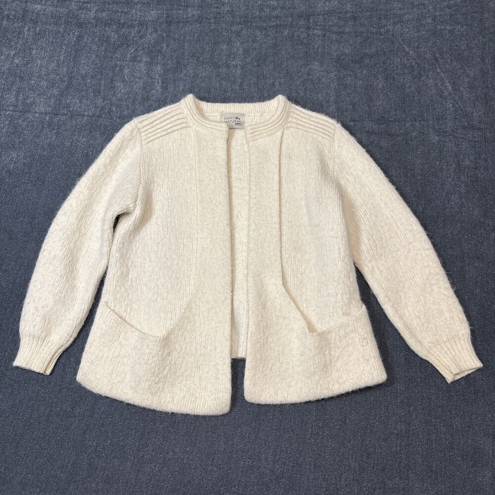 SIMPLY NATURAL ALPACA BLEND SWEATER White Small